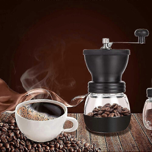 Coffee bean grinder Home coffee grinder Small coffee grinder Camping coffee grinder Black 2