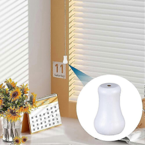 20 Pieces White Blind Pull Cord Knobs 1.26" X 0.75" Wood Window Blinds Wooden Cord Ball Pulls 2