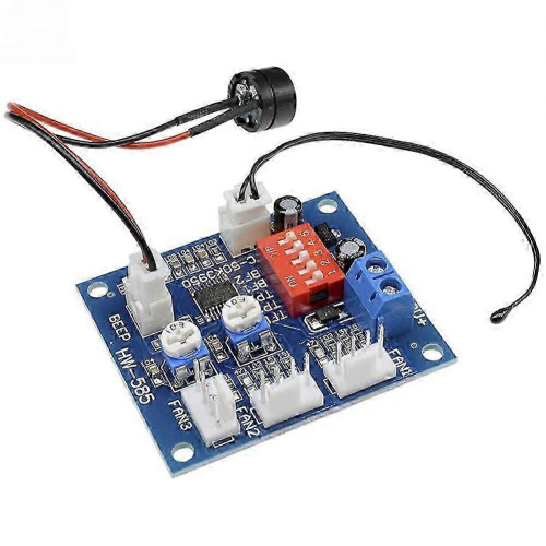 PWM PC CPU Fan Speed Controller with Temperature Probe, DC 12V 5A - Stlxy 2