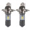 Motorradscheinwerfer, Motorradlampe, silberfarben, Aluminium 2
