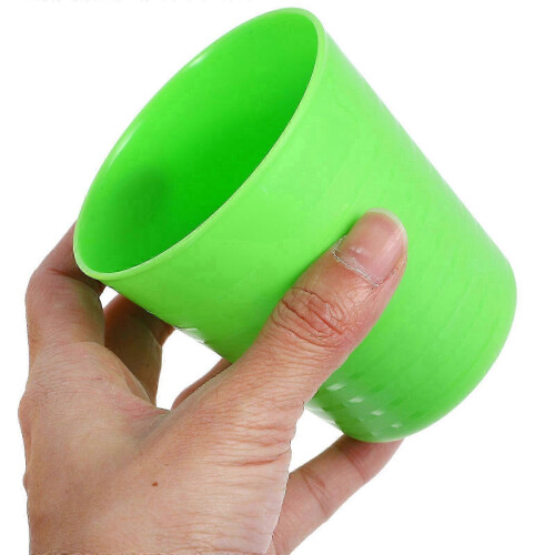 Set di 16 bicchieri di plastica riutilizzabili, facili da pulire, ideali per casa e amici, in ABS multicolore. 2