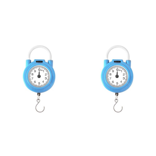 2X 10Kg Portable Mechanical Dial Scale Hanging/Kitchen Scale Hanging Hook Multi-Purpose Scale for with Tape Meas