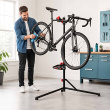 In hoogte verstelbare fietsreparatiestandaard, zwart, draagvermogen 30 kg