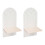 Boho houten wandplankenset, naturel wit, 2 stuks 10
