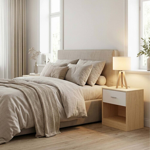 Nachttisch mit Schublade, MDF, 41 x 39 x 28 cm 2