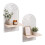 Boho houten wandplankenset, naturel wit, 2 stuks 2