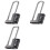 3X Cabinet Lock,Combination Padlock,Stainless Steel Gym Locker Lock Code Long Adjustable Shackle Lock Black 2