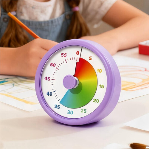 Kids Timer Visual Silent Learning Tool Digital Countdown Clock for School Classrooms Kitchens Bedroom Libraries Desk Gym