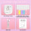 Sticker Printer with 6 Rolls Thermal Paper,  Portable Inkless Printer for IOS & Android, Pocket Print Pod 7