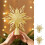Christmas TreeTopper Snowflake Lights TreeTopper Rotating LED Snowflake Projector Glitter Projector US Plug 4