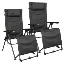 2x ISABELLA FREJA CAMPING CHAIR FOLDING OUTDOOR LOUNGE RECLINER CAMP SEAT