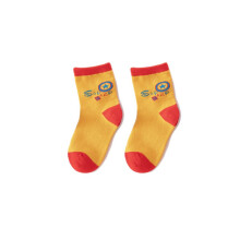 (Yellow,23)Cotton Boys Socks Cute Cartoon Pattern Kids Socks For Sport Style
