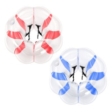 Bulle Gonflable 2 Pièces 0,95 m-Duoku-pour Activités Extérieures, Pare-chocs Transparent en PVC Épais, Bleu et Rouge, avec Poignées
