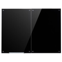 Tableau Noir en Verre Effaçable à Sec 900x600mm-Duoku-Fixation Murale, Lot de 2, Tableau Mémo Magnétique, Verre Trempé sans Cadre