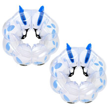 Bulle Gonflable Foot 1,2 m 2 pièces-Duoku-Ballon Pare-chocs en PVC Résistant Bleu, Ballon Humain Pare-chocs Sumo, avec Poignées