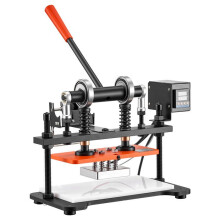 Hittepers voor Leer-Duoku-met Plaat 26x12 cm Druk 1,5 T, Digitale Besturing, Geschikt voor Embossing, Stempelen