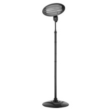 Radiador Infravermelho 2000 W em Pé-Duoku-Aquecimento Externo para Terraço, Jardim e Varanda, com 3 Níveis de Ajuste, Preto