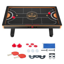 Tavolo Multigioco 203,5 cm-Duoku-Air Hockey, Ping-pong e Tavolo da Pranzo 3 in 1, Ideale per Sala Giochi Familiare, Design Compatto