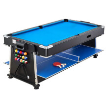 Multifunctionele 3-in-1 Speeltafel van 221,5 cm - Duoku - Airhockey, Tafeltennis en Biljart, voor Familiekamers