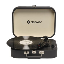 USB-vinyylilevysoitin - DENVER - VPL130DGR - 33/45/78 kierrosta - Sisäänrakennetut kaiuttimet - USB-digitoiminen