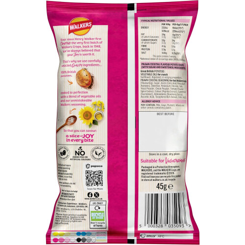 Walkers Walkers Prawn Cocktail Crisps 32x45g 1