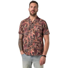 Men's Big & Tall Cuban Guayabera Shirt L-8XL Linen Blend AOP Vacation