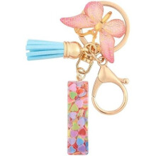 (I) HPGJLEE Letter Keychain for Girls Personalized Initial Key Ring Women Alphabet Charm Gift 1 Pack