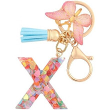 (X) HPGJLEE Letter Keychain for Girls Personalized Initial Key Ring Women Alphabet Charm Gift 1 Pack