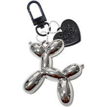 (Silvery Black) Pithayla Keychain for Girls Cute Balloon Dog Design Women Keyring Bag Charm Pendant for Backpack Aesthetic Accessories