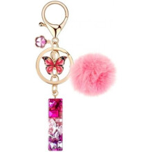 (Rot-i) MWOOT Letter Keychain for Women, Red Resin Keyring Bag Car Key Decoration Gift