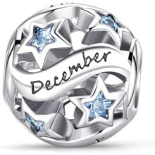 (B93-Dezember) Jokmeo 925 Sterling Silver Birthstone Charm Pendant 12 Designs Fit European Bracelets Necklaces Women Fashion Jewelry