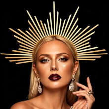 Fashband Mary Halo Headband Gold Sun Ray Hair Accessories Goddess Party Costume for Women