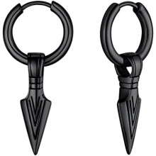 (C Pfeil-Schwarz) FaithHeart Viking Earrings for Men Women Mjolnir Thor Hammer Dangle Viking Axe Arrow Earrings Gift Box