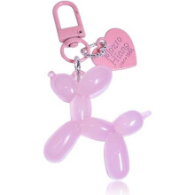 (Full Pink) Pithayla Keychain for Girls Cute Balloon Dog Design Women Keyring Bag Charm Pendant for Backpack Aesthetic Accessories