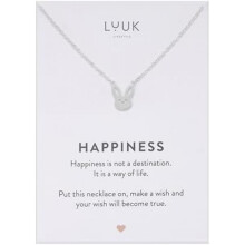 (Gold, Bienenkönigin) LUUK LIFESTYLE Necklace with Pendant & Happiness Card Waterproof Stainless Steel Silver