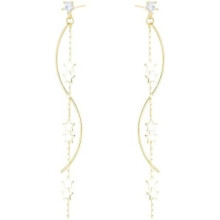 (Gelb) SLUYNZ 925 Sterling Silver Star Dangle Earrings for Women Girls Long Hanging Elegant Drop Earrings
