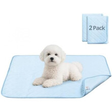 (Hellblau, 92*122CM) Luvore 2 Pack Pet Cooling Mat 70x100cm Washable Waterproof Dog Pee Pad Summer Cool Mat