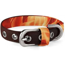 Red Flame Pet Collar Quick Release Buckle Adjustable Oxford Cloth for Small Medium Dogs Cats