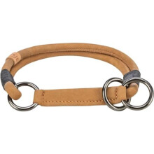 (braun, XL) TRIXIE BE NORDIC Anti-Pull Leather Dog Collar S Brown Comfortable Durable Training Collar for Small Dogs