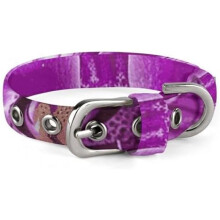 Butterfly Orchid Dog Collar Quick Release Buckle Adjustable Oxford Cloth Comfortable Cat Collar for Small Medium Dogs