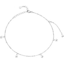 (Stern) Qings 925 Sterling Silver Ankle Bracelet Butterfly Star Infinity Ball Charm Waterproof Adjustable Foot Chain Summer Beach Gift for Women Girls