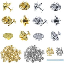 TOAOB 150 Pairs Butterfly Clutch Pin Backs Gold Silver with 3 Hot Glue DIY Jewelry Brooch Craft