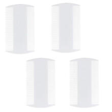 Flea Comb for Pets 4 Pack, Double-Sided Fine Tooth Lice Comb, White Pet Grooming Comb for Dogs and Cats, Effective Removal of Fleas, Lice and Nits