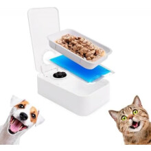 (1-Mahlzeiten-Futterspender) ALL FOR PAWS Automatic Pet Feeder 2 Meal Dog Cat Feeder with Ice Pack, Dry & Wet Food, 48-Hour Timer, Dishwasher Safe