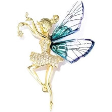 Orivin Vintage Crystal Butterfly Brooch Colorful Rhinestone Elegant Pin for Women Girls Birthday Wedding Gift