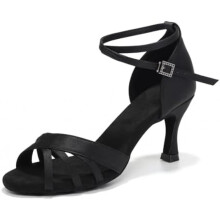 (Schwarz, 39 EU) Uonpie Latin Dance Shoes for Women Satin Salsa Ballroom Tango Professional Practice Dancing Shoes Black 37