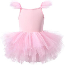 (Rosa B01, 4-6 Jahre) AIEOE Girls Ballet Leotard Classic Tutu Dress Cotton Sleeveless Dancewear with Snap Button 1-8 Years