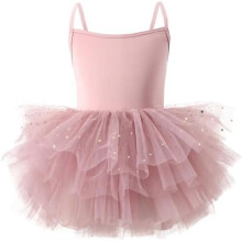 (Rosa A01, 4-6 Jahre) AIEOE Girls Ballet Leotard Classic Tutu Dress Cotton Sleeveless Dancewear with Snap Button 1-8 Years