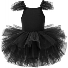 (Schwarz B, 4-6 Jahre) AIEOE Girls Ballet Leotard Classic Tutu Dress Cotton Sleeveless Dancewear with Snap Button 1-8 Years
