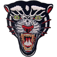 (Panther) Sagitty Golden Roaring Tiger Embroidered Patch - Iron On or Sew On -1 Piece